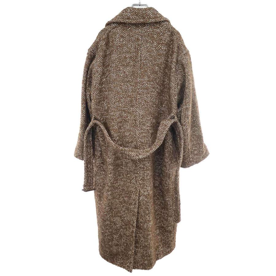 AURALEE オーラリー 22AW WOOL ALPACA HERRINGBONE TWEED DOUBLE COAT コート A22AC03HH ブラウン 0 ITYJP0RNFKYWの画像