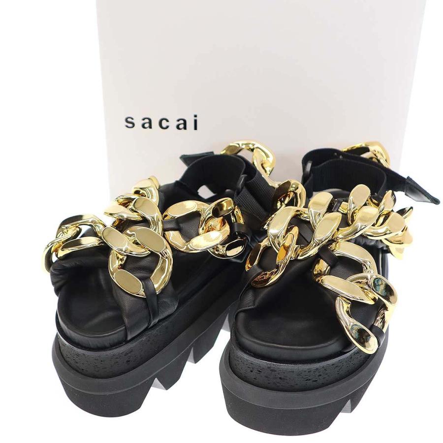 格安！sacai ロープレースレザーサンダル サイズ40 sacai◇サンダル/40/BLK : セカンドストリートYahoo!店 - 通販