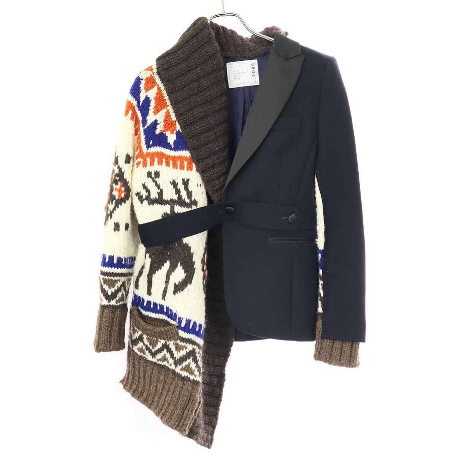 アウター】サカイレイヤード風 ツイードコート size2 Sacai