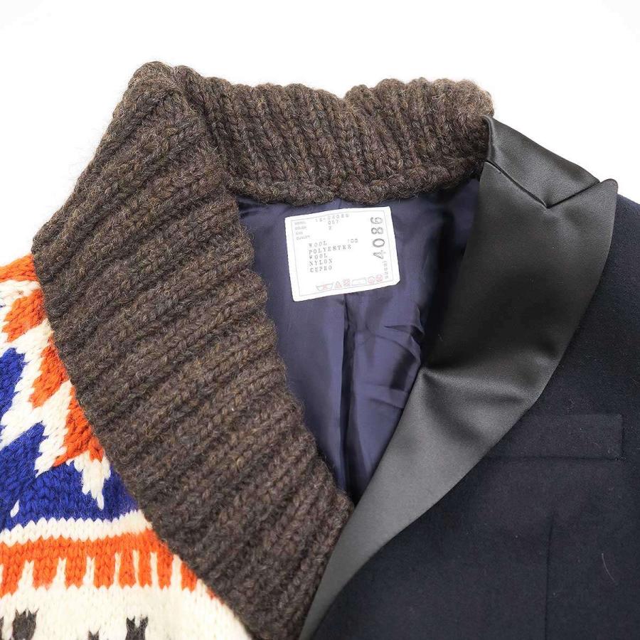【sacai】コットンギャバジンミックス ダブルジャケット sacai Sacai サカイ 22AW Mix Padded Shirt ミックス パッド