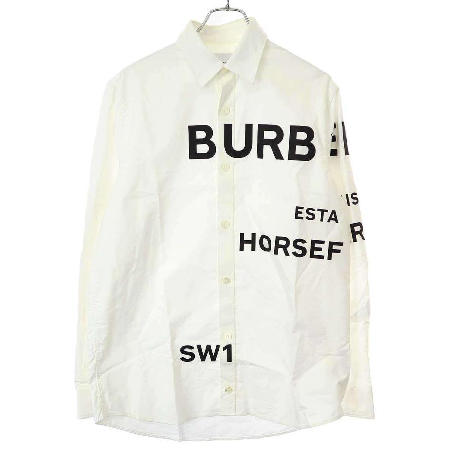 新品★バーバリー ホースフェリープリント 半袖シャツ グリーン タグ付 BURBERRY（バーバリー） ホースフェリープリントシャツ 8023776