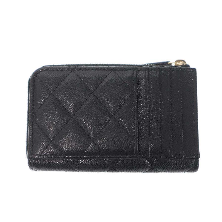 CHANEL シャネル マトラッセ シャイニーグレインド キャビアスキン クラシックジップ フラグメントカードケース  ブラック CHANEL 🖤 大人気フラグメントケース < クラシック ジップ カード