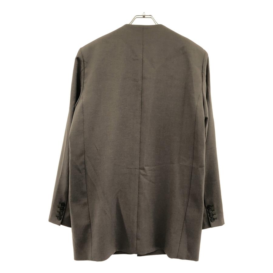 LOUREN ローレン 24SS ポリエステルノーカラージャケット&パンツ セットアップ Lo241-37/Lo241-38 カーキ F/M louren（ローレン） 24SS ポリエステルノーカラージャケット&パンツ