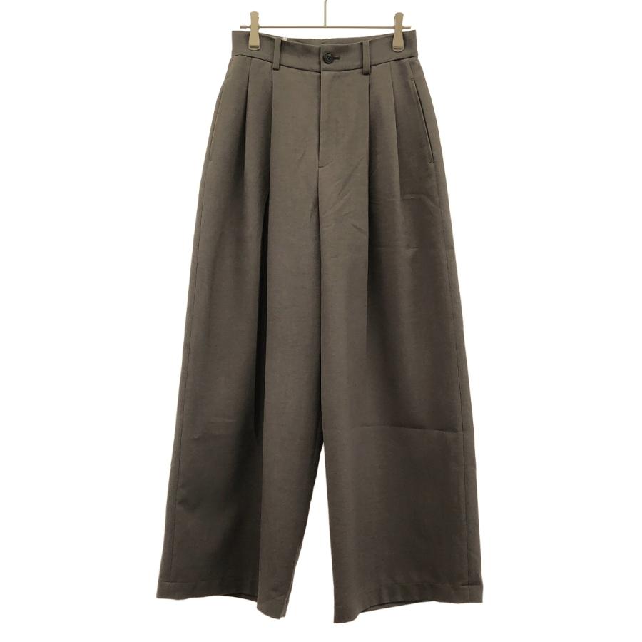 LOUREN ローレン 24SS ポリエステルノーカラージャケット&amp;パンツ セットアップ Lo241-37/Lo241-38 カーキ F/M louren（ローレン） 24SS ポリエステルノーカラージャケット&パンツ