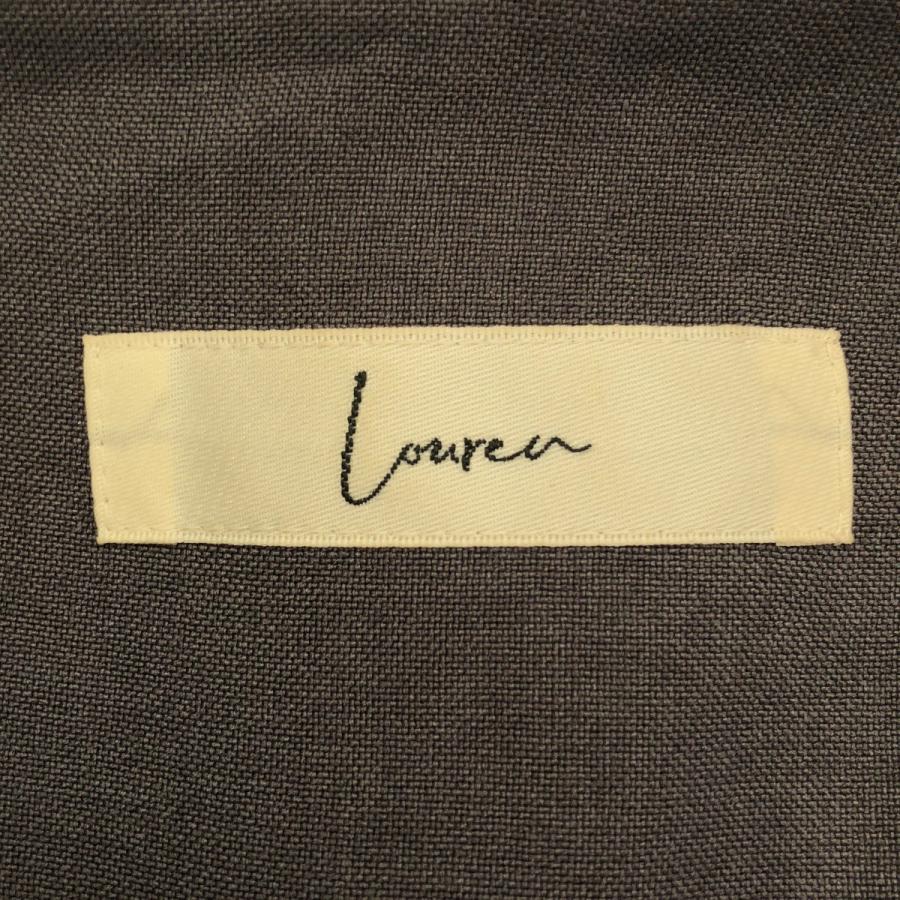 LOUREN ローレン 24SS ポリエステルノーカラージャケット&amp;パンツ セットアップ Lo241-37/Lo241-38 カーキ F/M louren（ローレン） 24SS ポリエステルノーカラージャケット&パンツ