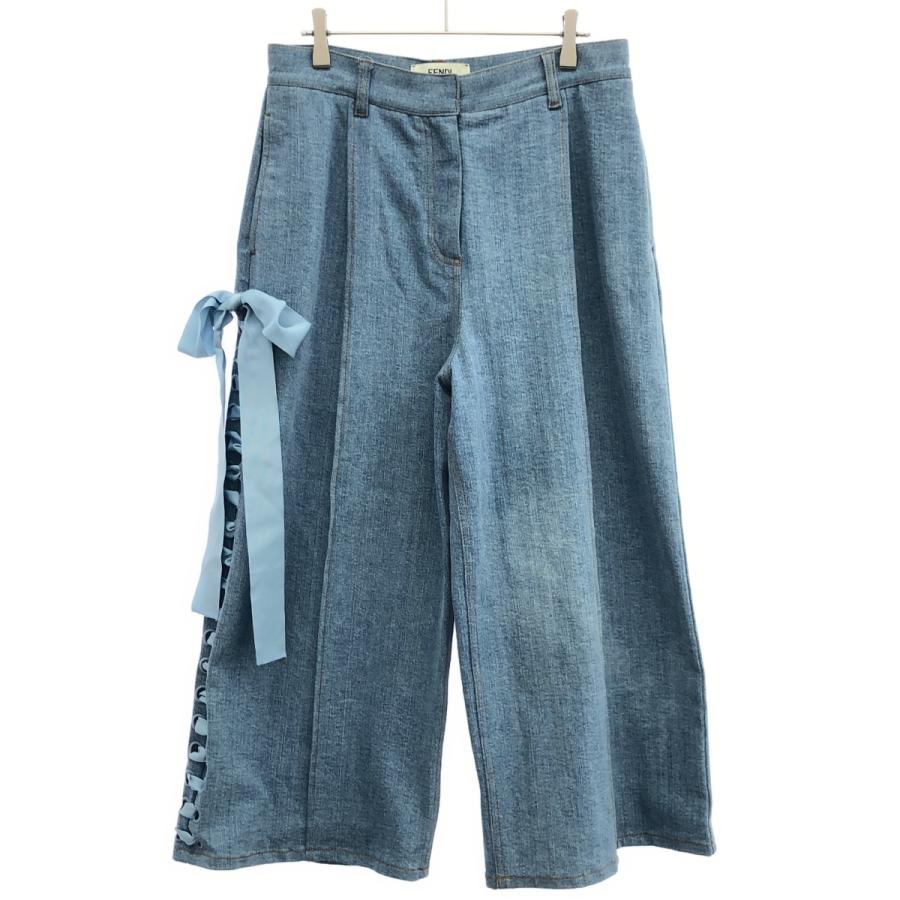 FENDI（フェンディ） レースアップリボンワイドデニムパンツ FLP671