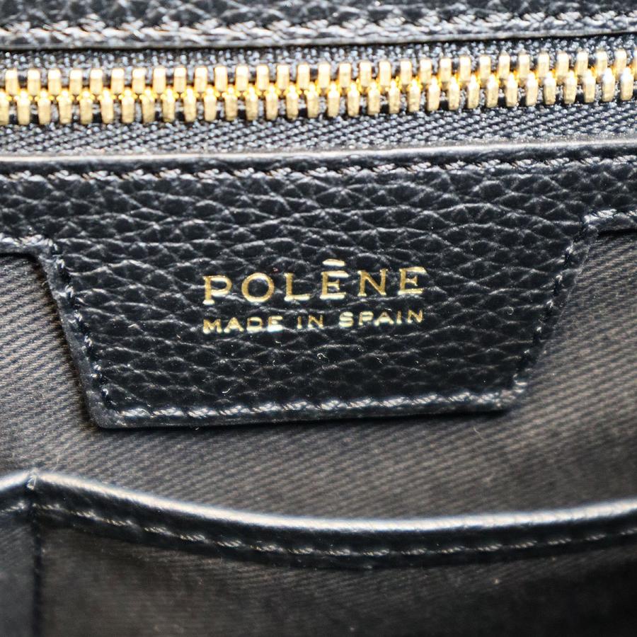 POLENE（ポレーヌ） Numero Un レザーショルダーバッグ ブラック