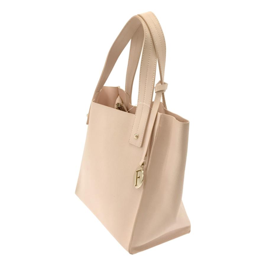 FURLA（フルラ） MUSA ロゴチャーム付きハンドバッグ ライトピンク 