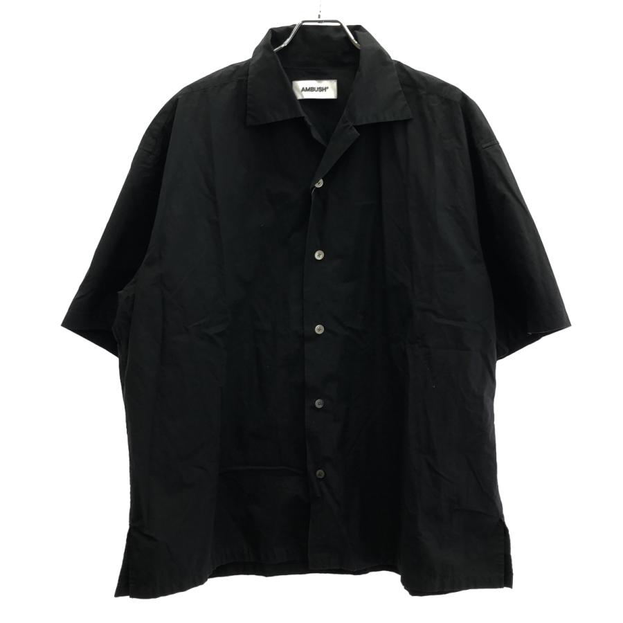 AMBUSH　アンブッシュ　オープンカラーシャツ　開襟シャツ　ブラック　サイズ1 AMBUSH（アンブッシュ） BACK LOGO PRINT SHIRT バックロゴプリント