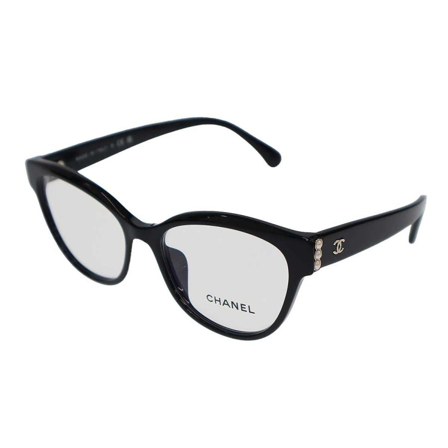 CHANEL（シャネル） 3440-H-A ココマークパールアイウェア ブラック 53