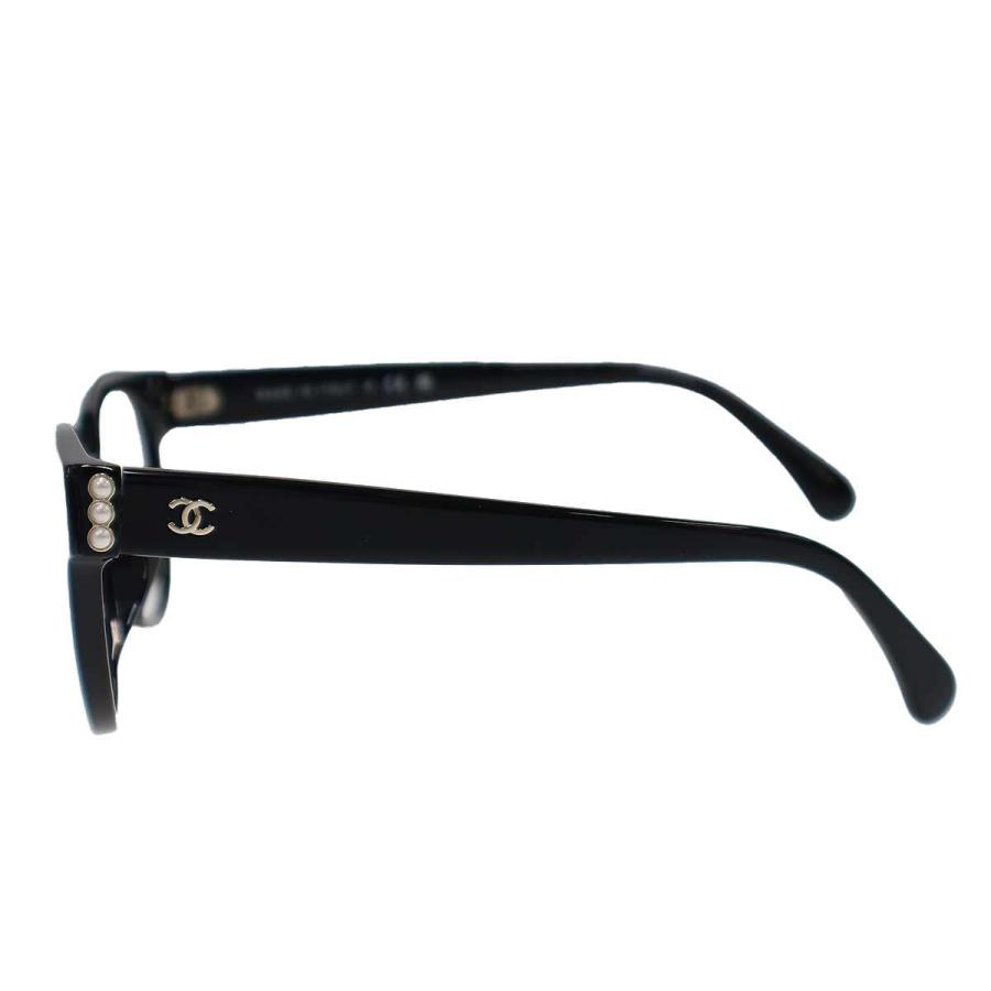 CHANEL（シャネル） 3440-H-A ココマークパールアイウェア ブラック 53