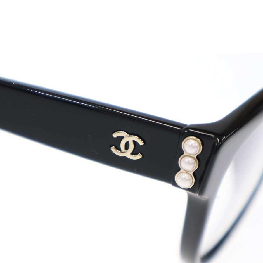 CHANEL（シャネル） 3440-H-A ココマークパールアイウェア ブラック 53