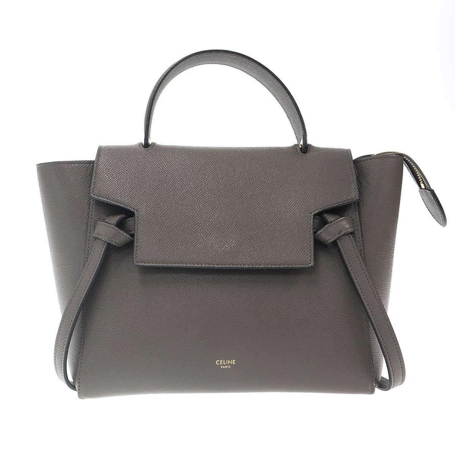 CELINE（セリーヌ） ベルトバッグマイクロ ブラウングレー系 