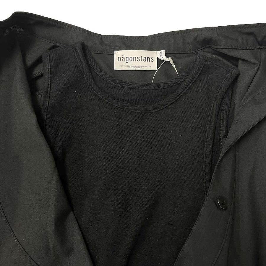 nagonstans - nagonstans ナゴンスタンス 24AW off shoulder shirts pullover シャツプルオーバートップス 470HA880-0500 ブラック M nagonstans ナゴンスタンス 24AW off shoulder shirts pullover