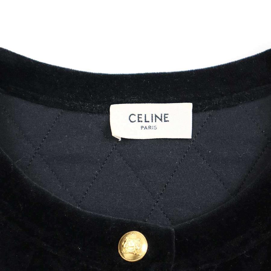 CELINE セリーヌ 21AW ベルベットキルティング カーディガン
