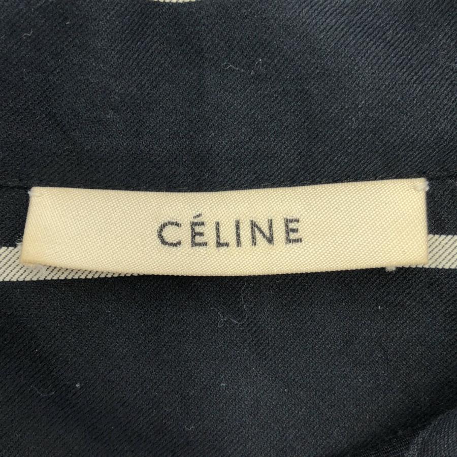 CELINE by Phoebe Philo セリーヌ フィービーファイロ 18SS ベルテッドストライプオーバーサイズワンピース 2 6BD4/755A ブラック 36 ITZCF8UYTR8Gの画像
