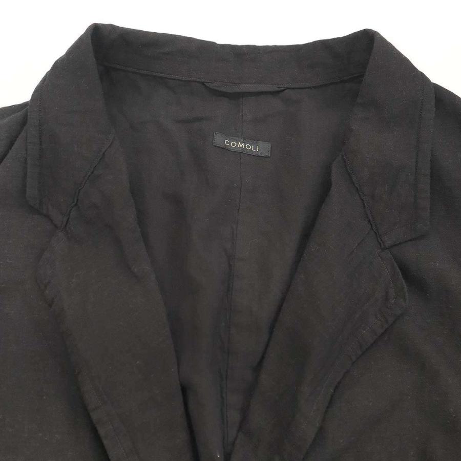 COMOLI（コモリ） 25SS KHADIコットン ジャケット B01-01012 ブラック
