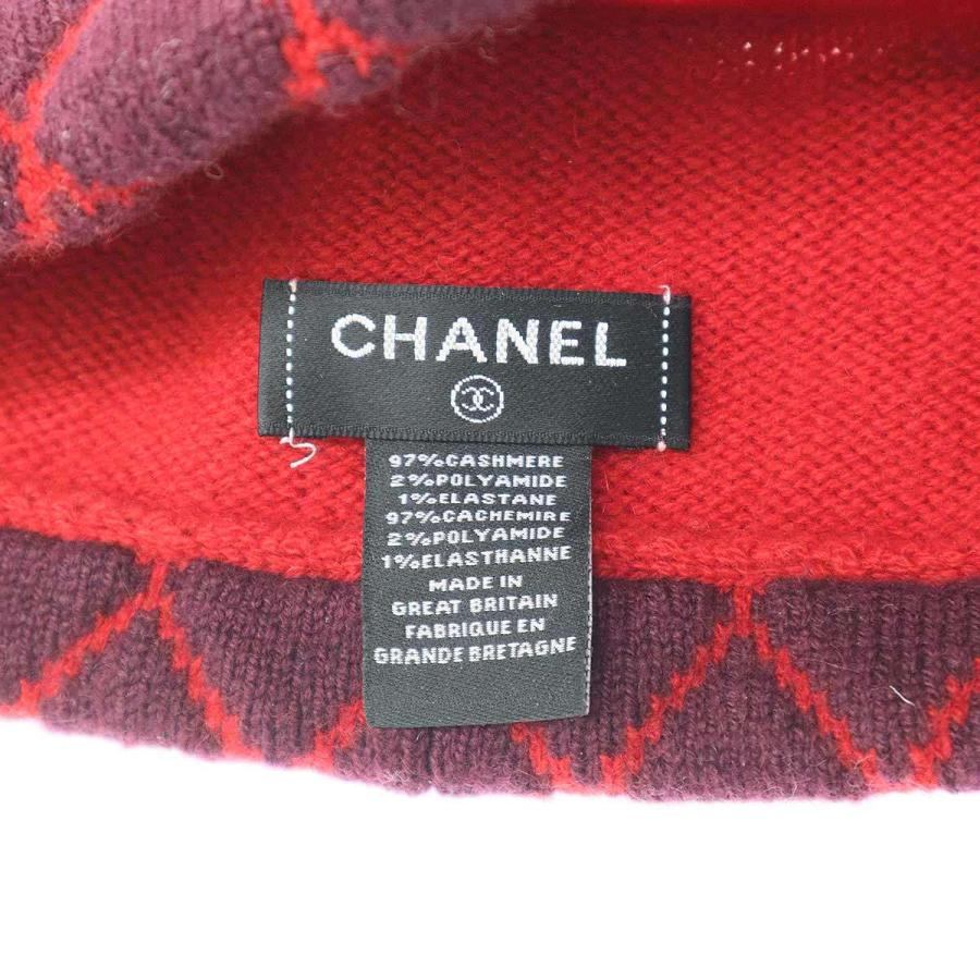 CHANEL シャネル ココマーク バイカラーカシミヤビーニーニット CHANEL シャネル ココマーク バイカラーカシミヤビーニーニット