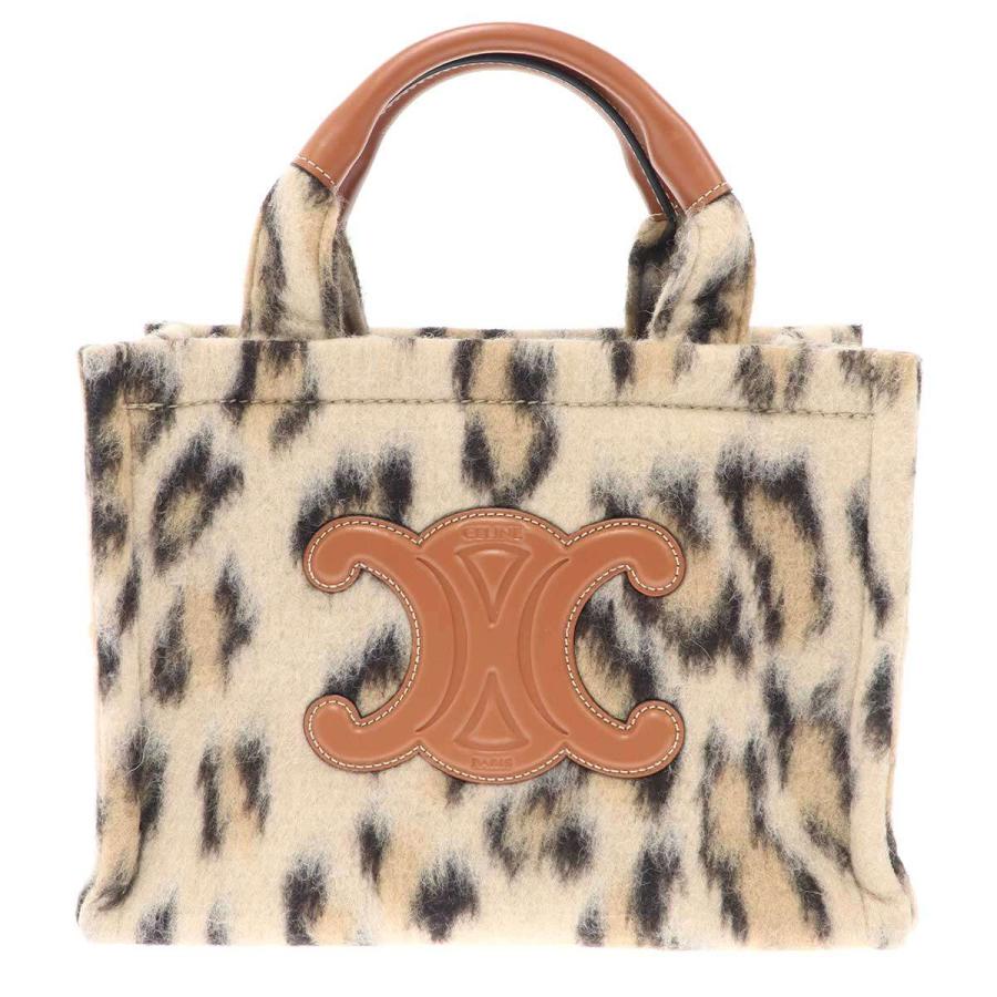 CELINE セリーヌ Small Cabas Triomphe Bag スモール カバ タイス トリオンフレオパード  2WAYショルダーバッグ  ベージュ CELINE（セリーヌ） Small Cabas Triomphe Bag スモール カバ タイス