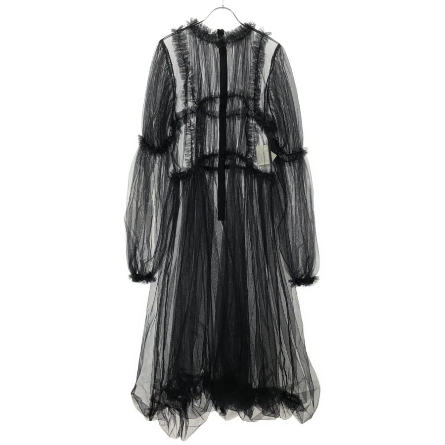 nmの。美品。noir kei ninomiya フリル付きブラック noir kei ninomiya ノワール ケイ ニノミヤ 17AW チュールフリルドレス