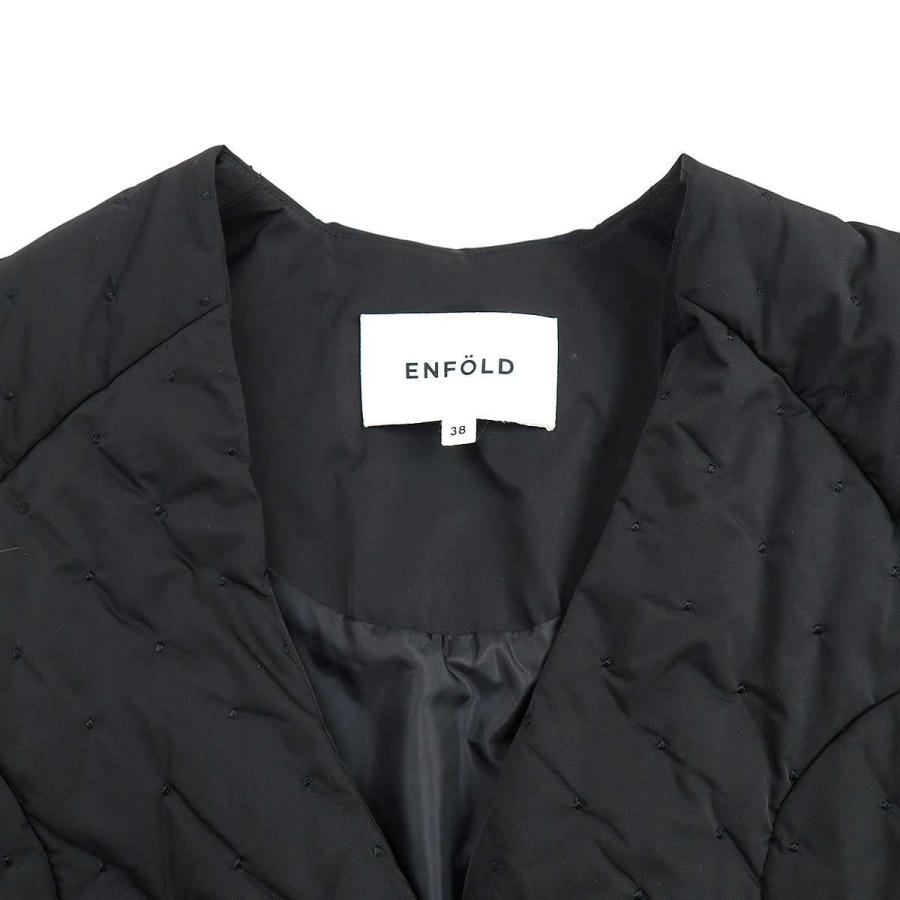 ENFOLD（エンフォルド） 24AW Dot-Quilting Coat ペプラムシルエット