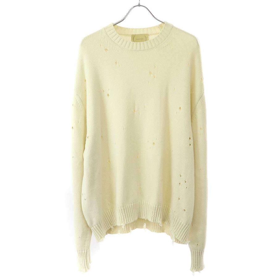 cantate カンタータ 23AW Asse mblage Grange Crew Neck Sweater コットンカシミヤグランジニットセーター 23SSCA0378 アイボリー 0 cantate カンタータ 23AW Asse mblage Grange Crew Neck Sweater