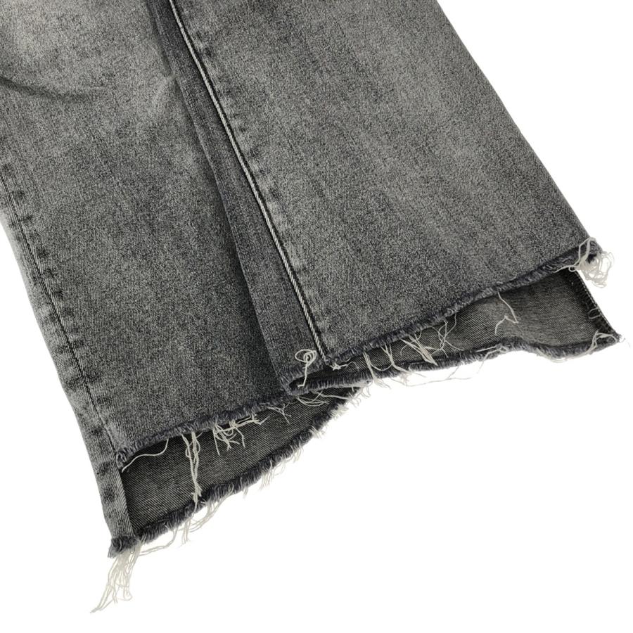 マザー　デニム　ダークグレー MOTHER マザー The Insider Crop Step Fray カットオフ デニム