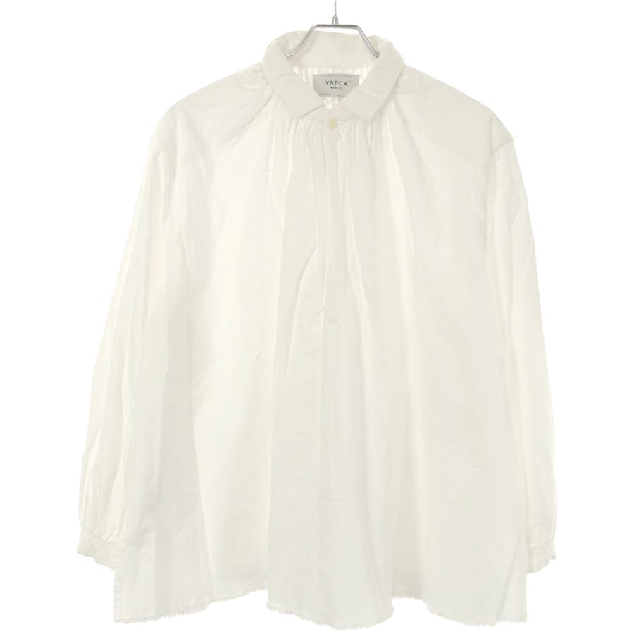 YAECA - YAECA WRITE ヤエカ ライト gather blouse コットンギャザーシャツブラウス 93101 ホワイト M YAECA WRITE ヤエカ ライト gather blouse コットンギャザー