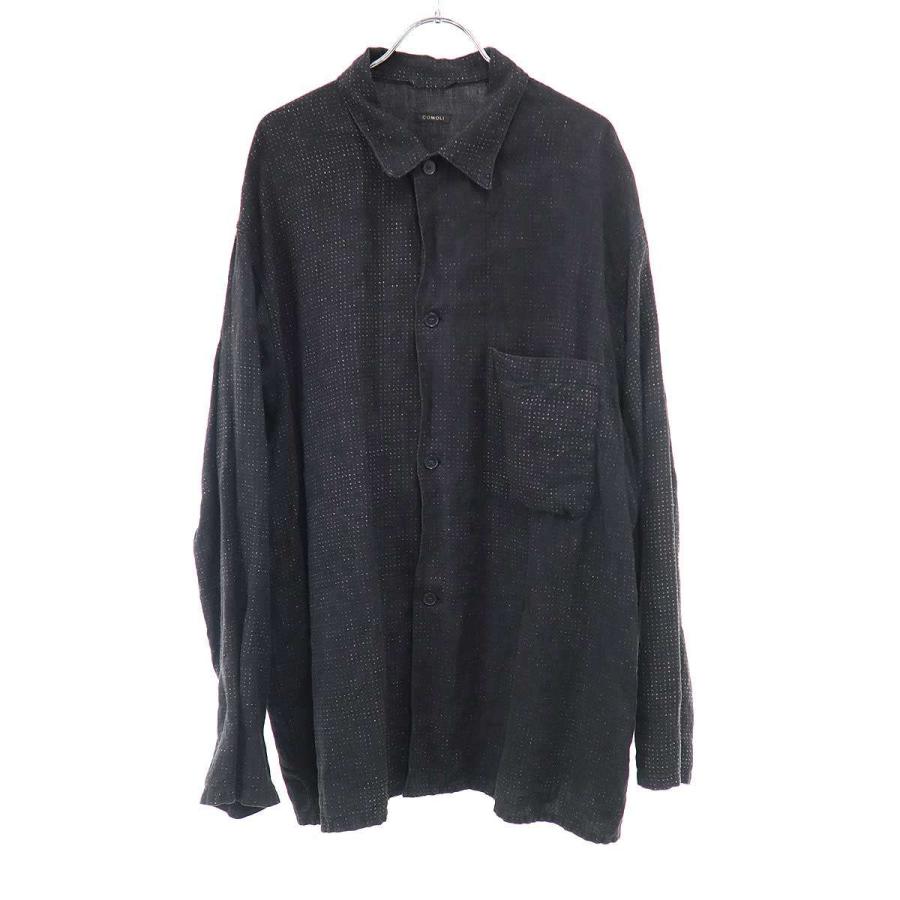 COMOLI（コモリ） 23SS リネンドットシャツジャケット X01-01027