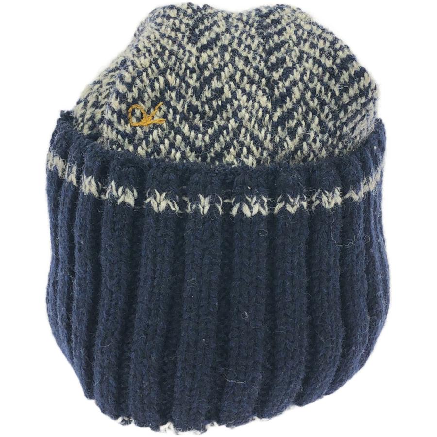 45R フォーティファイブアール シェットランドヘリンボンのニット帽
