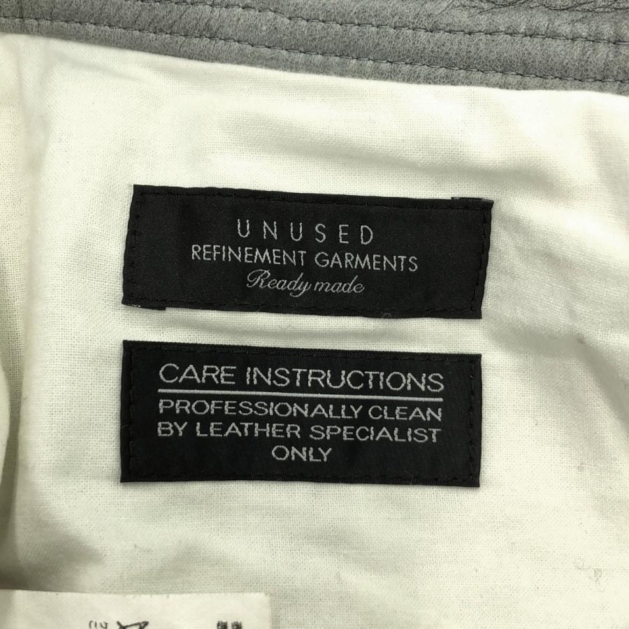 UNUSED アンユーズド 15SS Cow Leather Pants カウレザーパンツ UW0398 グレー 2 UNUSED（アンユーズド） 15SS Cow Leather Pants カウレザーパンツ