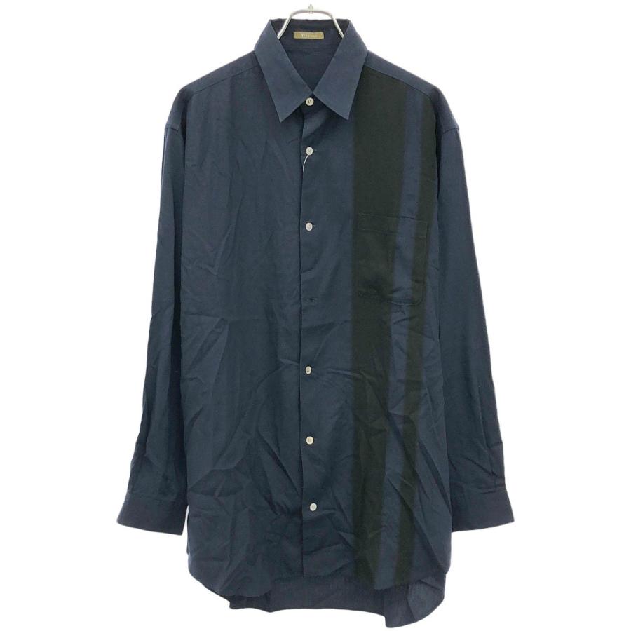 Y's for men ノーカラーシャツ 半袖シャツ ブルー系 ワイズフォーメン