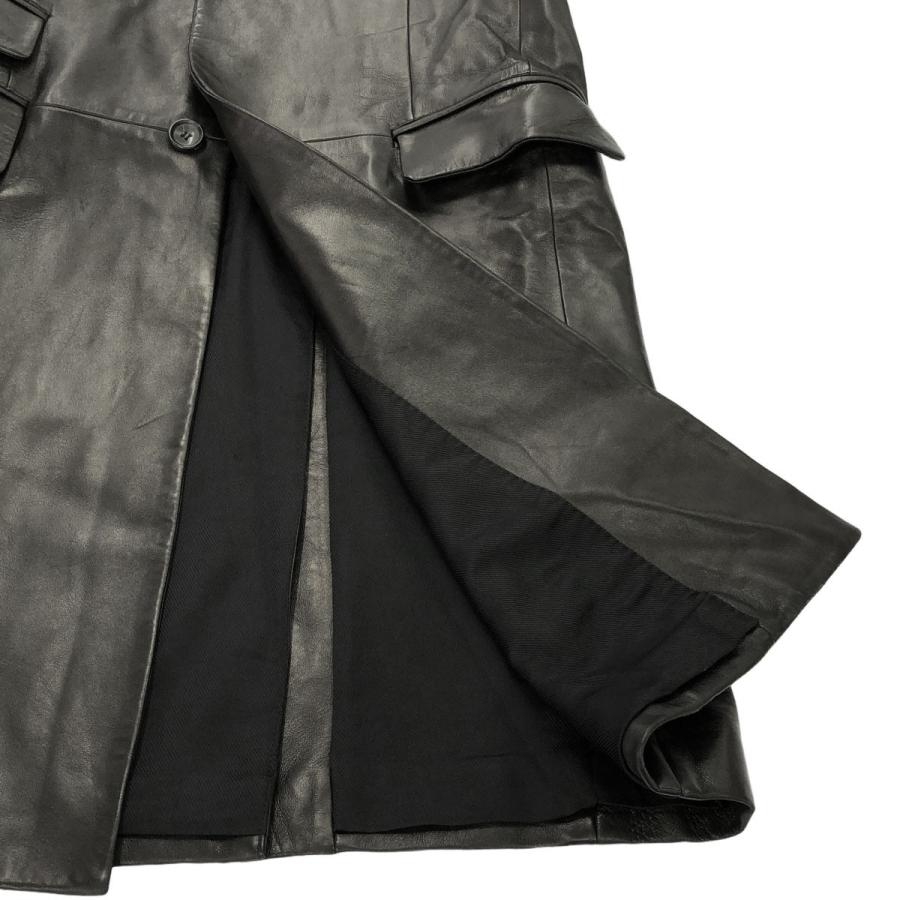 GUCCI グッチ レザーチェスターコート ブラック 44 ITZR2BV72AJ4