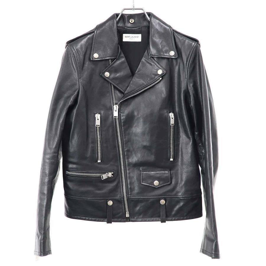 希少スムースカーフスキン16AW サンローランパリ L01 レザーライダース SAINT LAURENT (サンローラン) L01 MOTORCYCLE JACKET (モーター