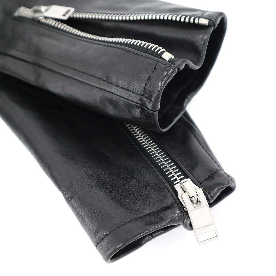 希少スムースカーフスキン16AW サンローランパリ L01 レザーライダース SAINT LAURENT PARIS サンローランパリ L01 クラシックモーター