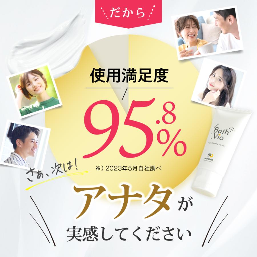 2本セット お風呂で濡れた肌に使える 美白クリーム デリケートゾーン・脇・お尻の黒ずみケア 保湿効果 敏感肌にも優しい BathVio バスビオ 男女兼用 医薬部外品 | modest | 12