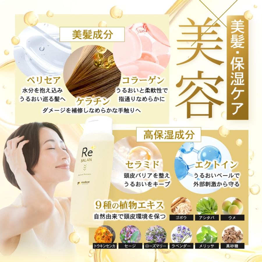 modest 2本セット 脂漏性 フケ かゆみ べたつき 頭皮臭 対策 リバラン