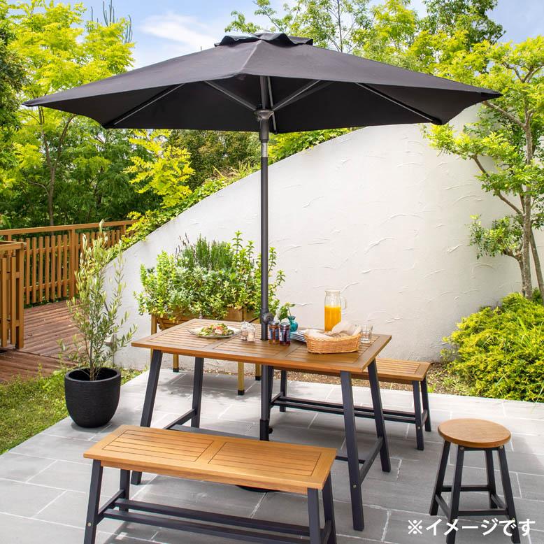 ガーデンパラソル アルミ製 パラソル 折りたたみ 日よけ 遮光 撥水 紫外線 UVカット EGプッシュパラソル 2.5m ネイビー メーカー直送 代金引換 同梱不可 tks1 |  | 08