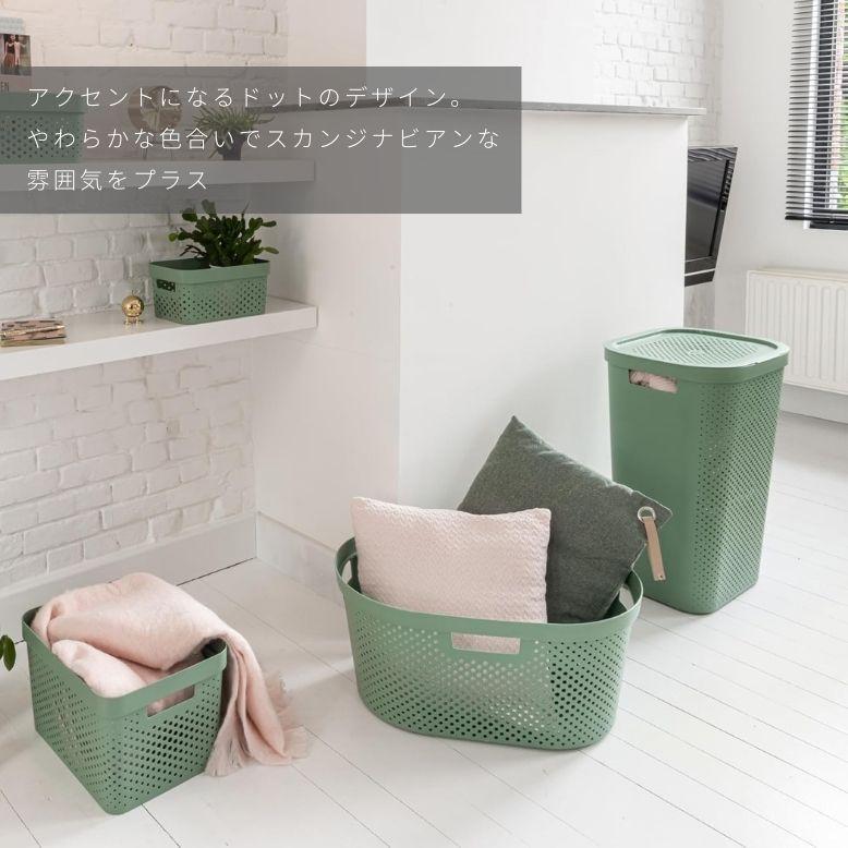 DEPOS ランドリーバスケット 洗濯かご おしゃれ 新築 おもちゃ収納