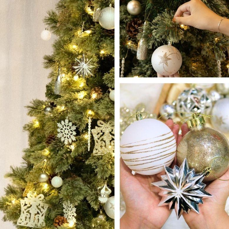 クリスマスツリー オーナメント 70個セット クリスマス 北欧 豪華 LED