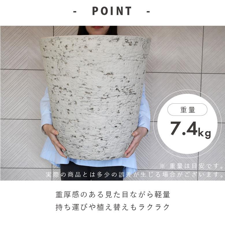 DEPOS 植木鉢 16号 軽量 合成樹脂 鉢 ブラック ホワイト classy pot