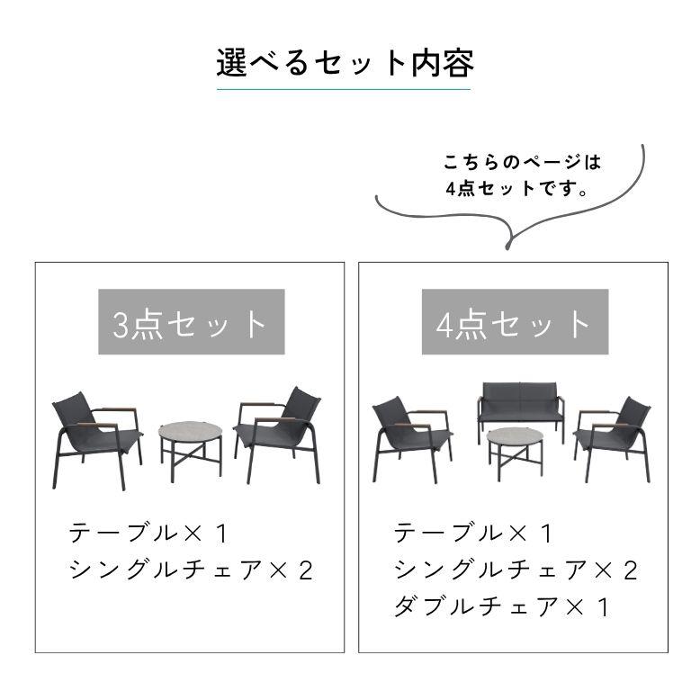 ミリアンガーデン 4点セット ガーデンファニチャー ガーデンチェア