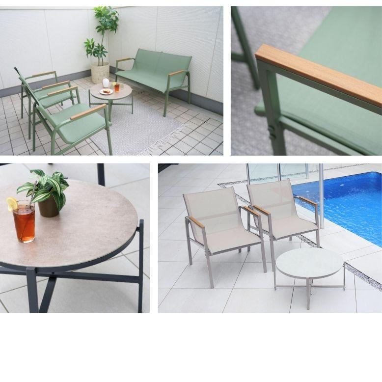 ガーデンチェアセット 4人用 屋外家具 プール ホテル カフェ 