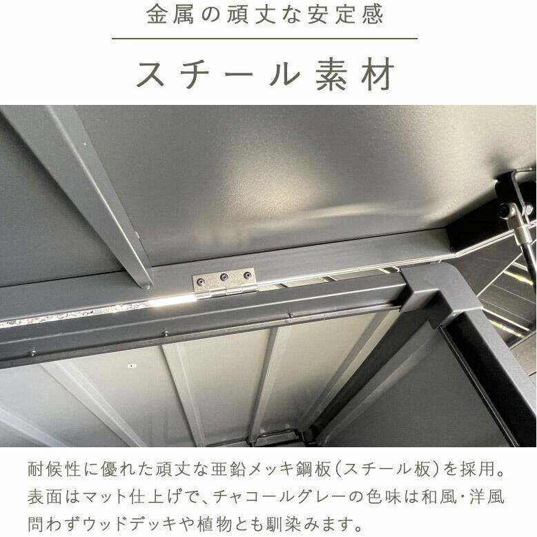 先行予約6月下旬頃入荷予定 物置 ごみ収集庫 ゴミ箱 屋外 大容量 屋外収納 おしゃれ 幅138 ストッカー 収納ボックス からす除け スチールストッカー 570_3