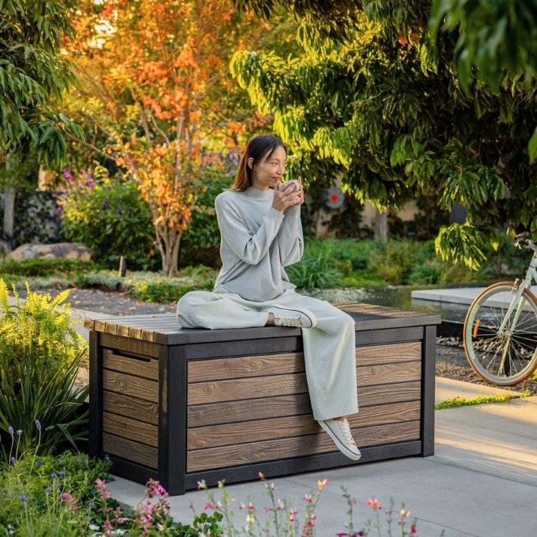 物置 屋外 おしゃれ 小型 ゴミ箱 ベランダ ベンチストッカー 収納