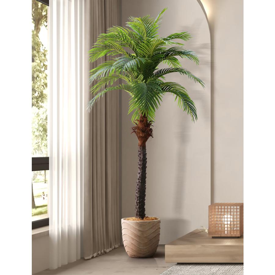 人工観葉植物 フェイクグリーン 観葉植物 緑 造花 インテリア 大型 ココナッツ 230cm Coconut tree 大型宅配便 hnw1_3