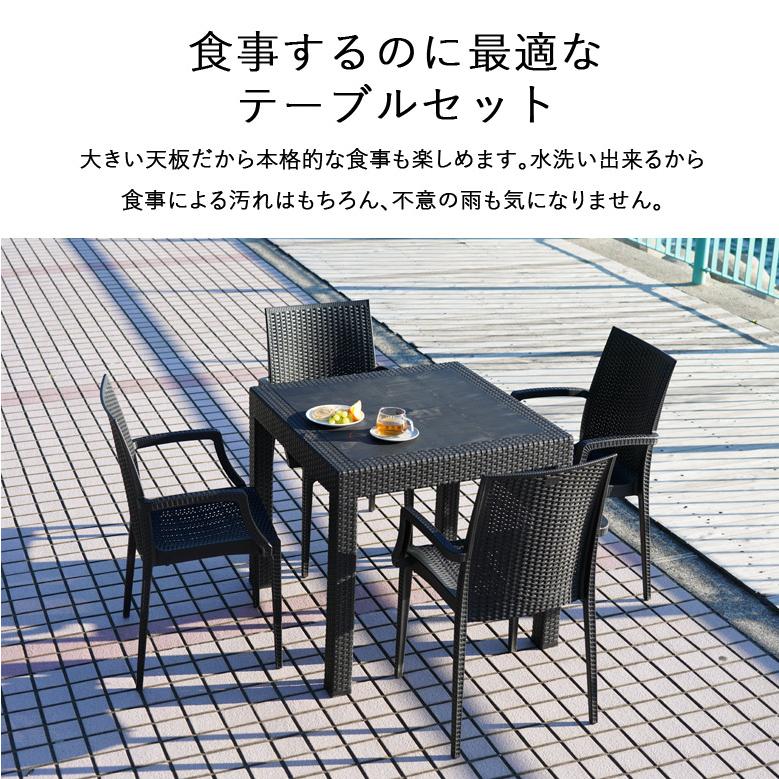 ガーデン テーブル セット ニューダンテ ニューインディア 肘あり