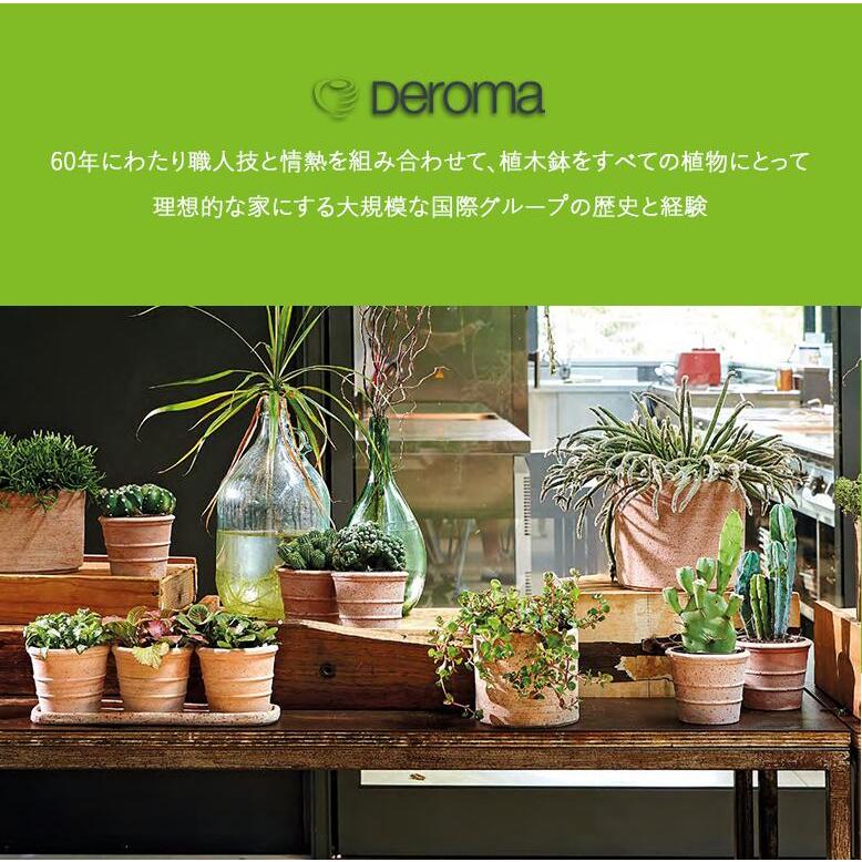 イタリア デローマ 鉢 グレー 中古 シャビー 植木鉢 素焼き 8号鉢 テラコッタ ライトグレー イタリア DEROMA デロマ