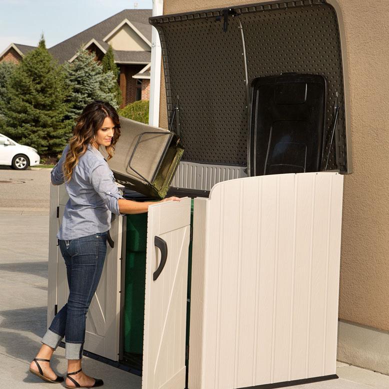 物置 おしゃれ 収納庫　LIFETIME HORIZONTAL STORAGE SHED　ライフタイム ホライゾン 大型宅配便Ｙ 代引不可 自転車  タイヤラック ゴミ置き場 屋外