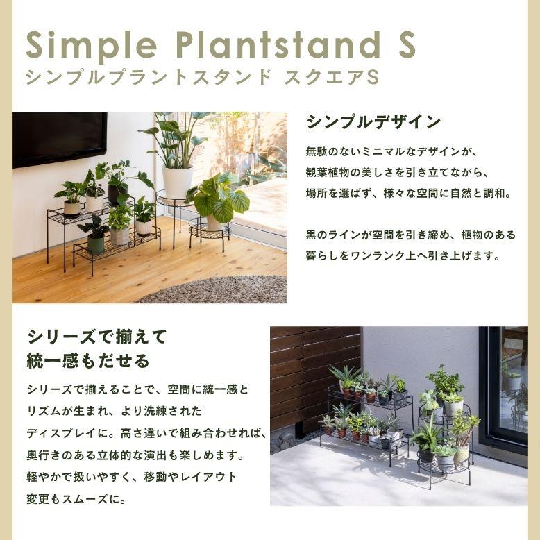 シンプルプラントスタンド　スクエア　S ｜ プランタースタンド 植木鉢 スタンド 室内 屋外 庭 ラック アイアン 花台 ベランダ タカショー |  | 02